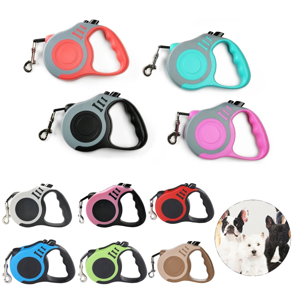 Correa Retráctil para Perros | Nylon Resistente 3m y 5m para Razas Pequeñas, Medianas y Grandes
