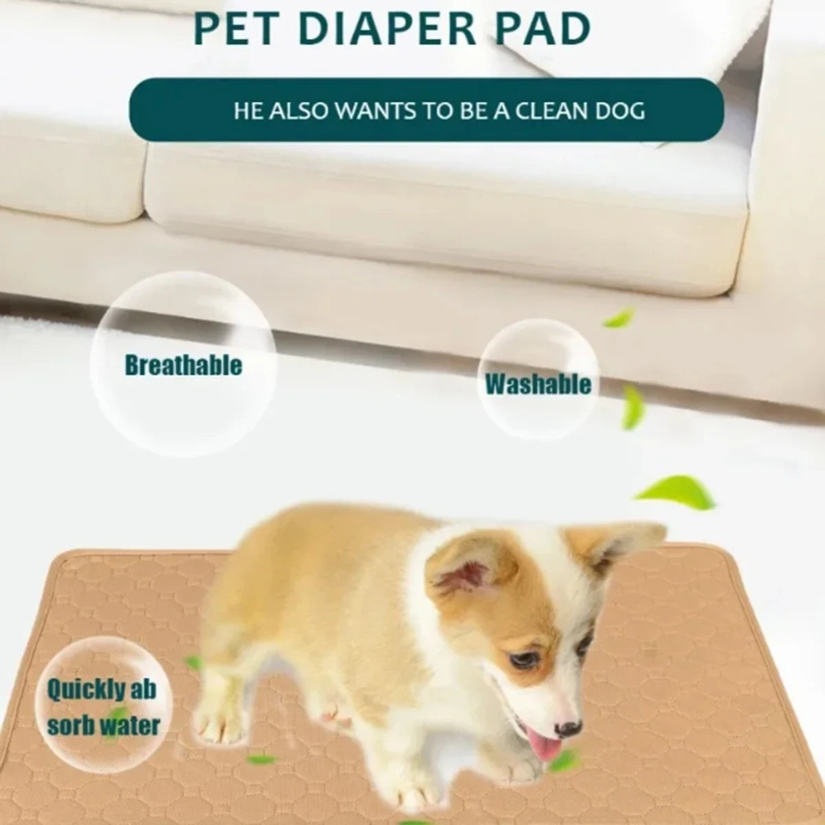 Empapador Reutilizable para Perros | Alfombrilla Impermeable para Coche, Sofá y Suelo | Soly