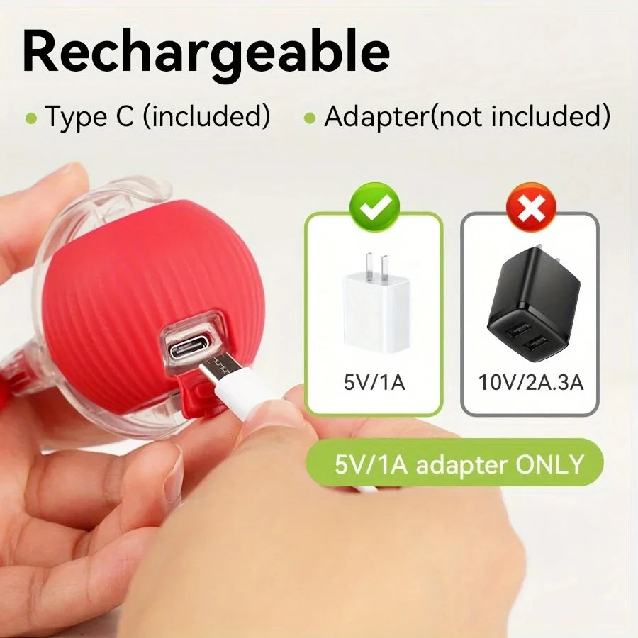 Pelota Interactiva para Gatos con Cola | Juguete Eléctrico Inteligente con Movimiento Automático