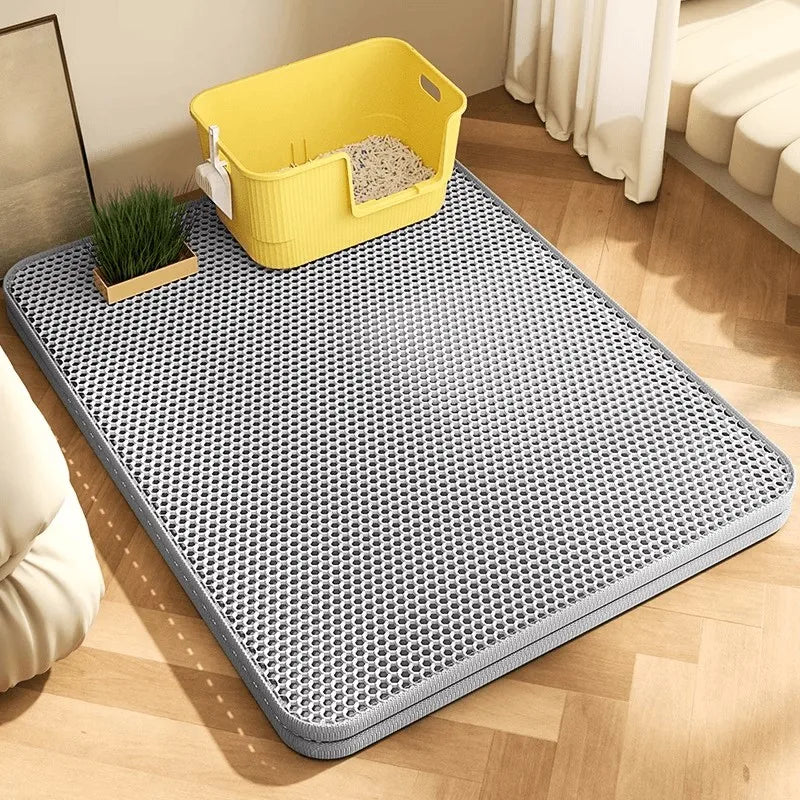 Alfombrilla Extra Grande para Arena de Gato | Impermeable, Antideslizante y Lavable | Soly