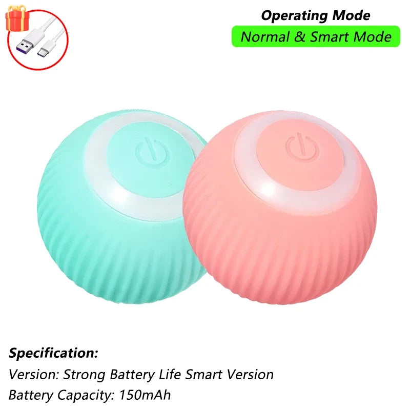 Pelota Interactiva para Gatos con Cola | Juguete Eléctrico Inteligente con Movimiento Automático
