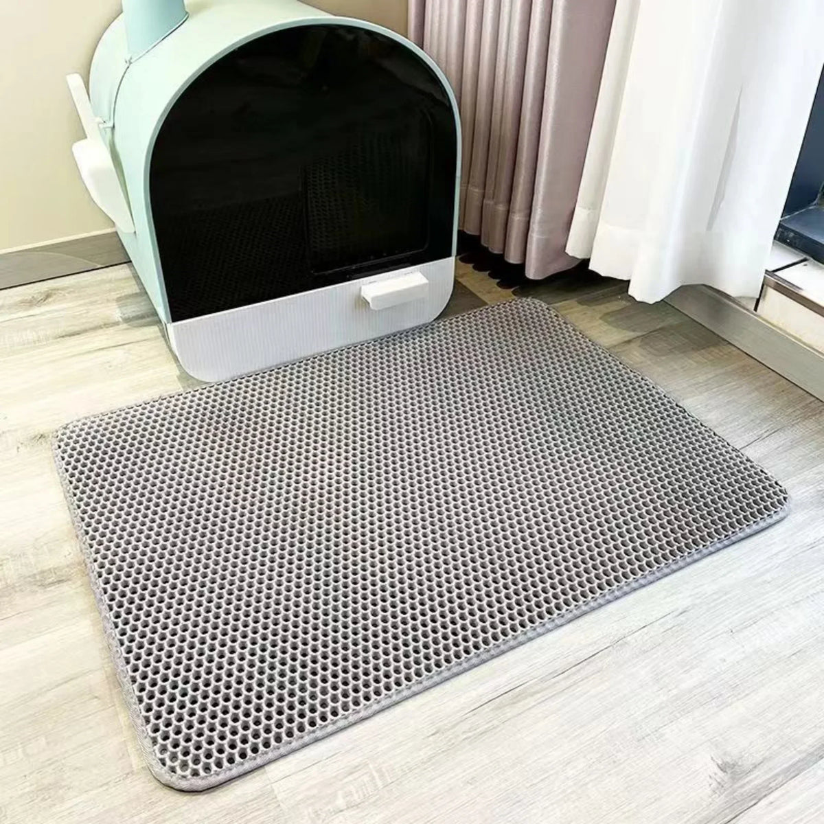 Alfombrilla Extra Grande para Arena de Gato | Impermeable, Antideslizante y Lavable | Soly