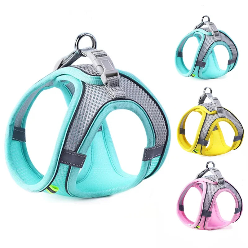 Arnés Chaleco Reflectante para Perros y Gatos | Transpirable, Ajustable y Cómodo para Paseos