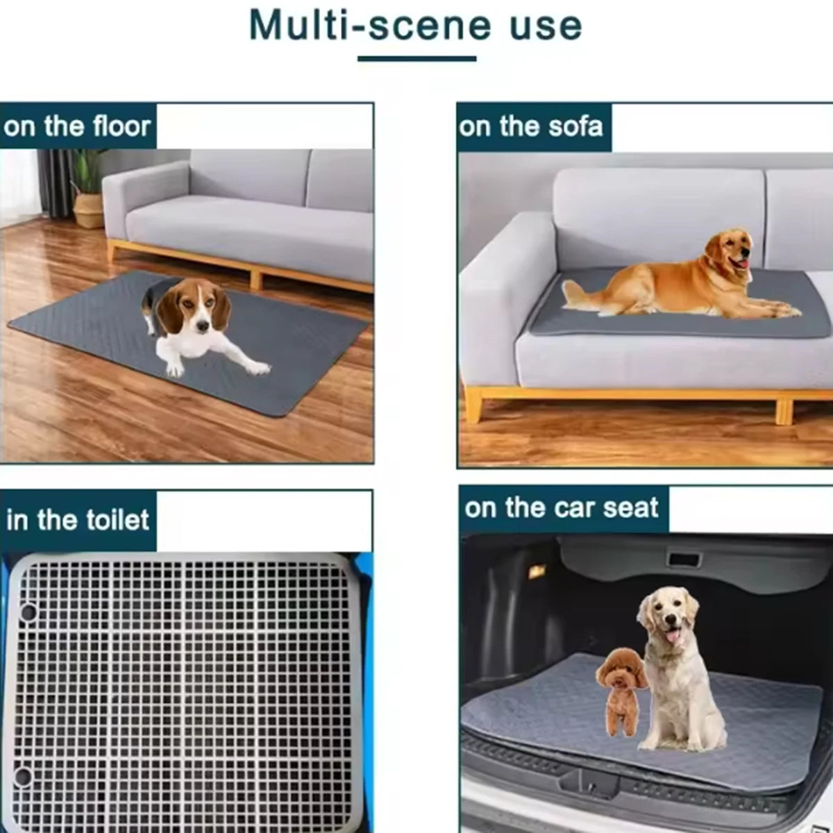 Empapador Reutilizable para Perros | Alfombrilla Impermeable para Coche, Sofá y Suelo | Soly