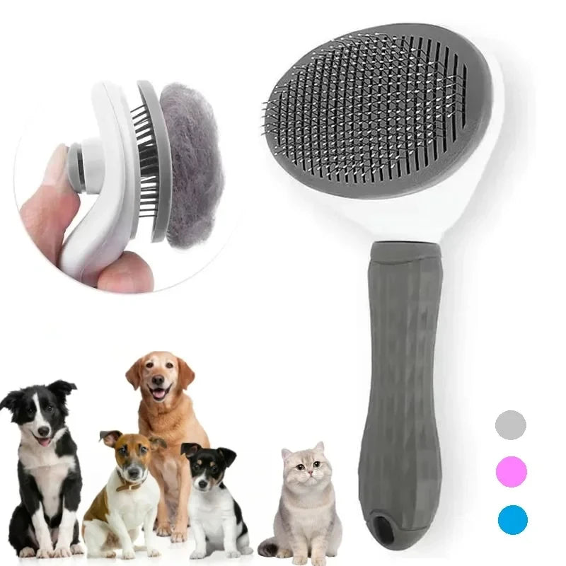 Cepillo Autolimpiable para Perros y Gatos | Peine Deslante y Quitapelos Profesional