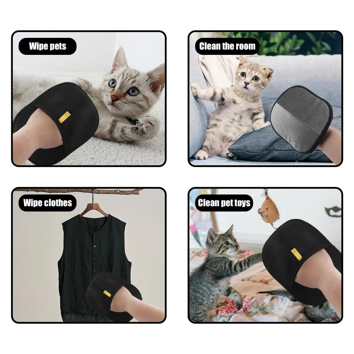 Guantes de Eliminación de Pelo de Mascotas Reutilizables