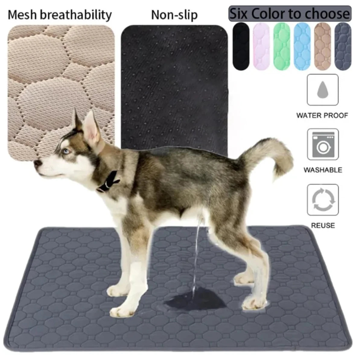 Empapador Reutilizable para Perros | Alfombrilla Impermeable para Coche, Sofá y Suelo | Soly